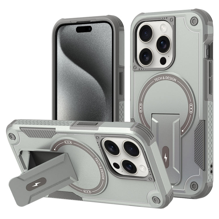 Armor Magsafe Holder PC Hybrid TPU Phone Case, For iPhone 16, For iPhone 15 Pro Max, For iPhone 15 Pro, For iPhone 15 Plus