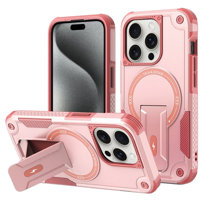 Armor Magsafe Holder PC Hybrid TPU Phone Case, For iPhone 16, For iPhone 15 Pro Max, For iPhone 15 Pro, For iPhone 15 Plus
