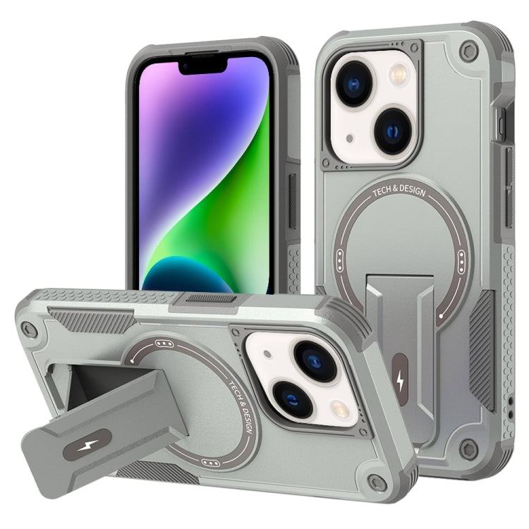 Armor Magsafe Holder PC Hybrid TPU Phone Case, For iPhone 15, For iPhone 14 Plus, For iPhone 14, For iPhone 14 Pro