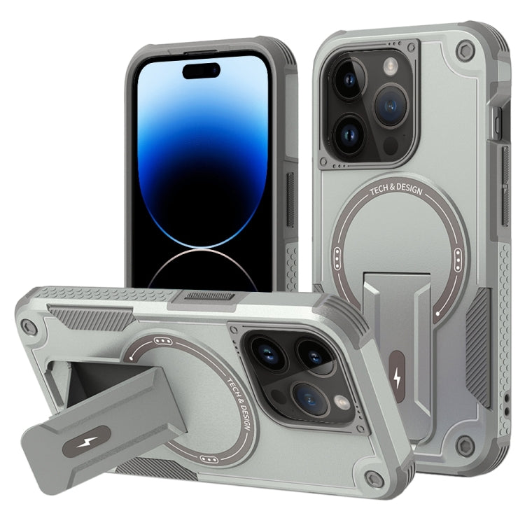 Armor Magsafe Holder PC Hybrid TPU Phone Case, For iPhone 15, For iPhone 14 Plus, For iPhone 14, For iPhone 14 Pro