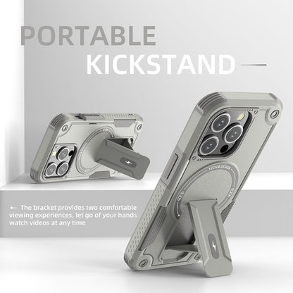 Armor Magsafe Holder PC Hybrid TPU Phone Case, For iPhone 14 Pro Max, For iPhone 13 Pro Max, For iPhone 13 Pro, For iPhone 13