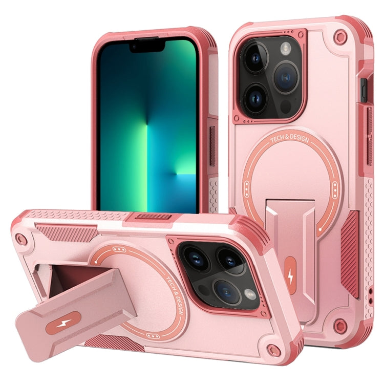 Armor Magsafe Holder PC Hybrid TPU Phone Case, For iPhone 14 Pro Max, For iPhone 13 Pro Max, For iPhone 13 Pro, For iPhone 13
