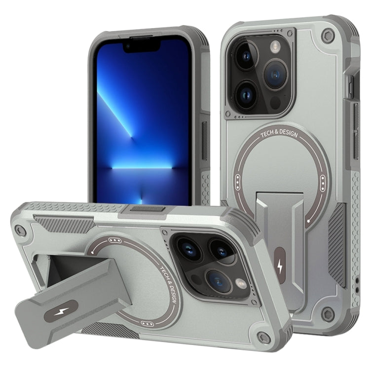 Armor Magsafe Holder PC Hybrid TPU Phone Case, For iPhone 14 Pro Max, For iPhone 13 Pro Max, For iPhone 13 Pro, For iPhone 13