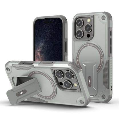 Armor Magsafe Holder PC Hybrid TPU Phone Case, For iPhone 16e, For iPhone 16 Pro Max, For iPhone 16 Pro, For iPhone 16 Plus
