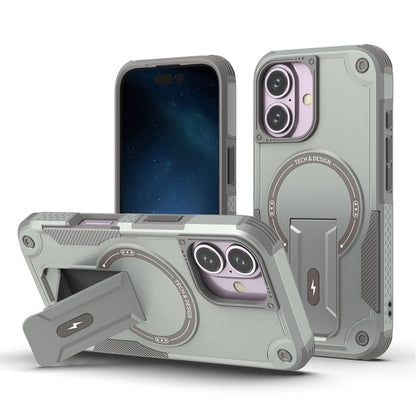 Armor Magsafe Holder PC Hybrid TPU Phone Case, For iPhone 16, For iPhone 15 Pro Max, For iPhone 15 Pro, For iPhone 15 Plus