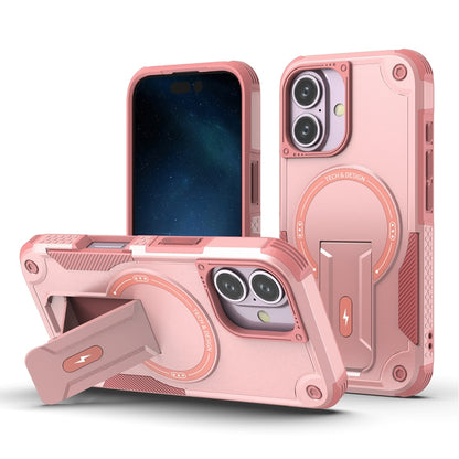 Armor Magsafe Holder PC Hybrid TPU Phone Case, For iPhone 16, For iPhone 15 Pro Max, For iPhone 15 Pro, For iPhone 15 Plus