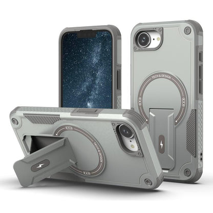 Armor Magsafe Holder PC Hybrid TPU Phone Case, For iPhone 16e, For iPhone 16 Pro Max, For iPhone 16 Pro, For iPhone 16 Plus