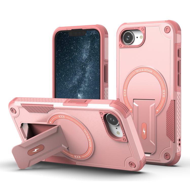 Armor Magsafe Holder PC Hybrid TPU Phone Case, For iPhone 16e, For iPhone 16 Pro Max, For iPhone 16 Pro, For iPhone 16 Plus