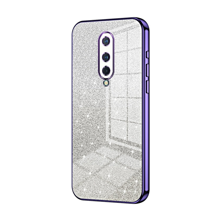 Gradient Glitter Powder Electroplated Phone Case, For OnePlus 8 Pro, For OnePlus 8