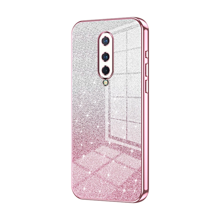 Gradient Glitter Powder Electroplated Phone Case, For OnePlus 8 Pro, For OnePlus 8