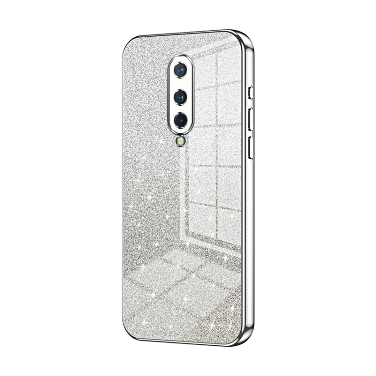 Gradient Glitter Powder Electroplated Phone Case, For OnePlus 8 Pro, For OnePlus 8