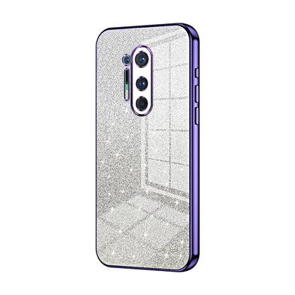 Gradient Glitter Powder Electroplated Phone Case, For OnePlus 8 Pro, For OnePlus 8
