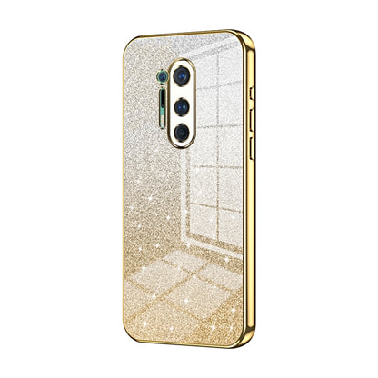 Gradient Glitter Powder Electroplated Phone Case, For OnePlus 8 Pro, For OnePlus 8