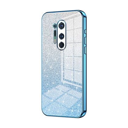 Gradient Glitter Powder Electroplated Phone Case, For OnePlus 8 Pro, For OnePlus 8