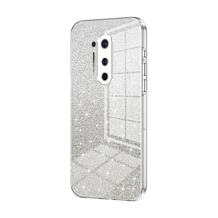 Gradient Glitter Powder Electroplated Phone Case, For OnePlus 8 Pro, For OnePlus 8
