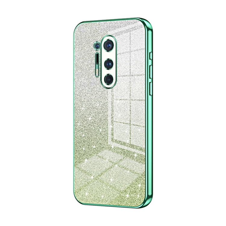 Gradient Glitter Powder Electroplated Phone Case, For OnePlus 8 Pro, For OnePlus 8