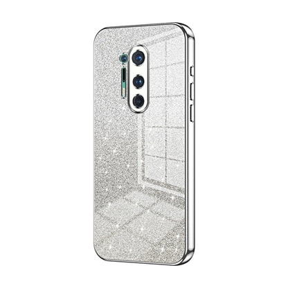 Gradient Glitter Powder Electroplated Phone Case, For OnePlus 8 Pro, For OnePlus 8