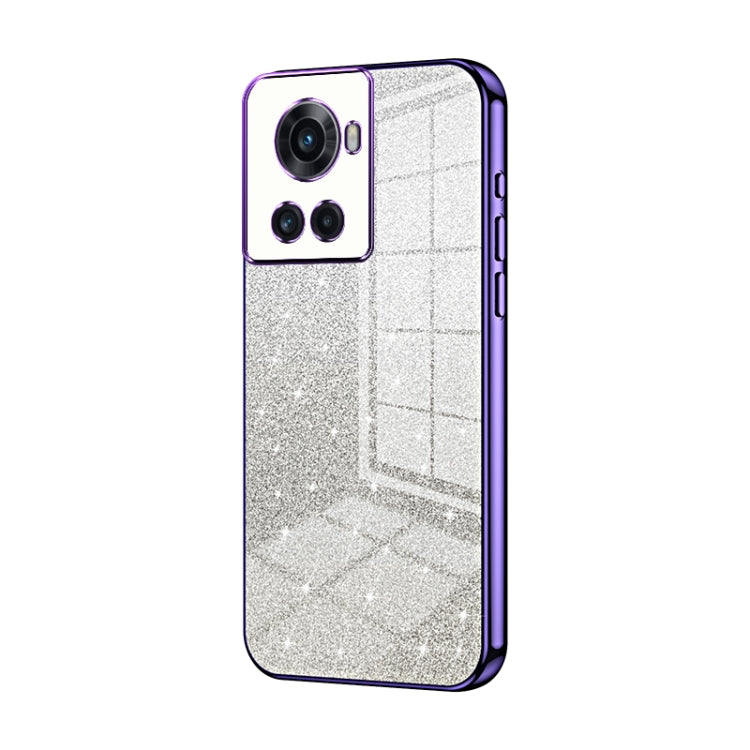 Gradient Glitter Powder Electroplated Phone Case, For OnePlus 10T / Ace Pro, For OnePlus Ace / 10R, For OnePlus 10 Pro