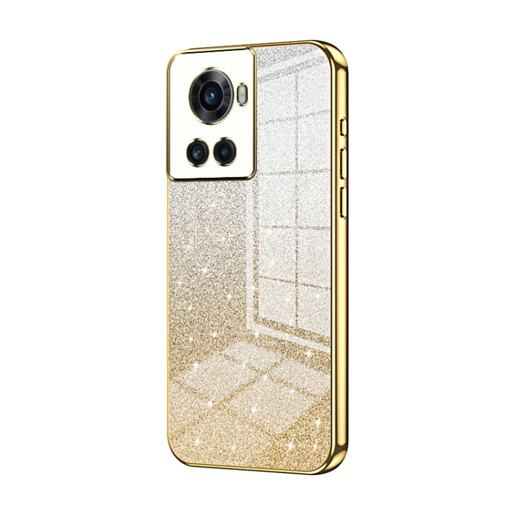 Gradient Glitter Powder Electroplated Phone Case, For OnePlus 10T / Ace Pro, For OnePlus Ace / 10R, For OnePlus 10 Pro