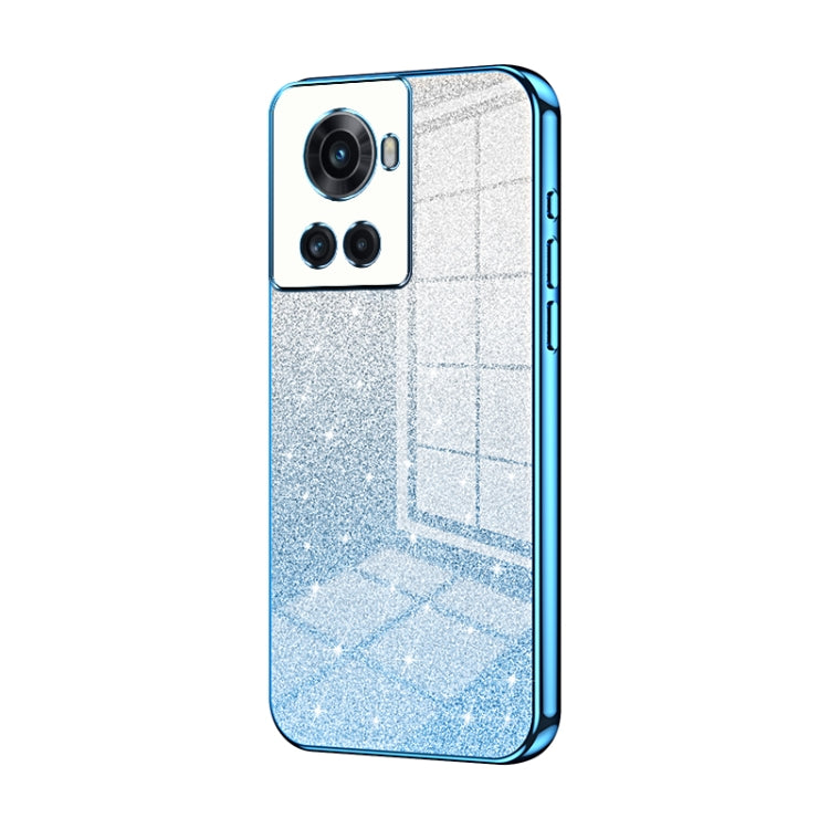 Gradient Glitter Powder Electroplated Phone Case, For OnePlus 10T / Ace Pro, For OnePlus Ace / 10R, For OnePlus 10 Pro