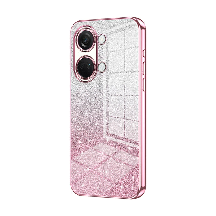 Gradient Glitter Powder Electroplated Phone Case, For OnePlus Ace 2V / Nord 3, For OnePlus Ace 2 / 11R, For OnePlus 11