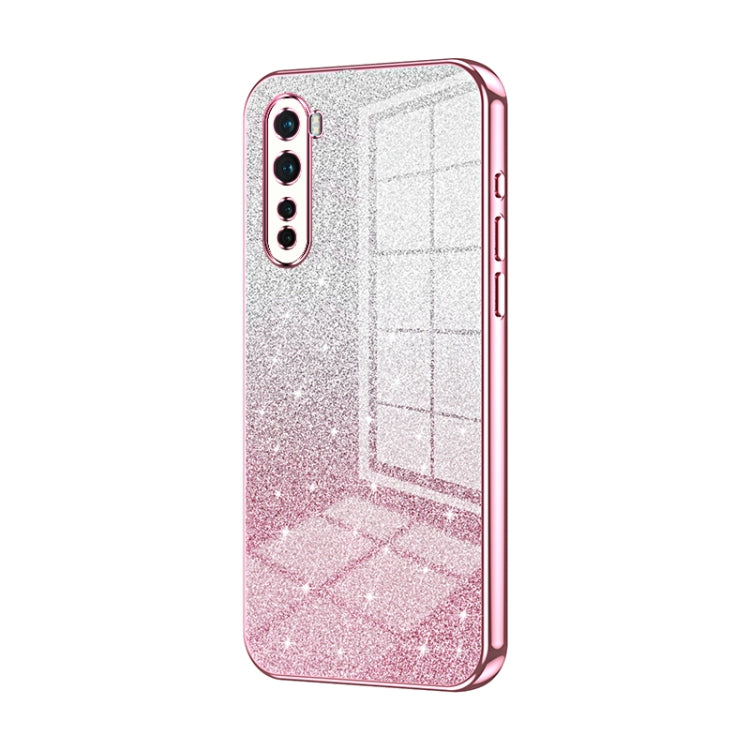 Gradient Glitter Powder Electroplated Phone Case, For OnePlus 9, For OnePlus 8T, For OnePlus Nord