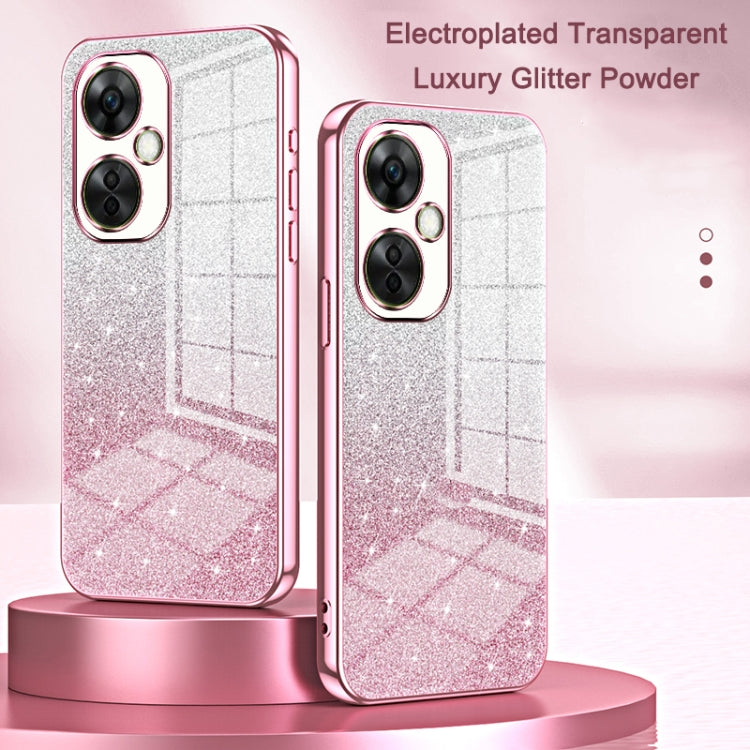 Gradient Glitter Powder Electroplated Phone Case, For OnePlus 10T / Ace Pro, For OnePlus Ace / 10R, For OnePlus 10 Pro