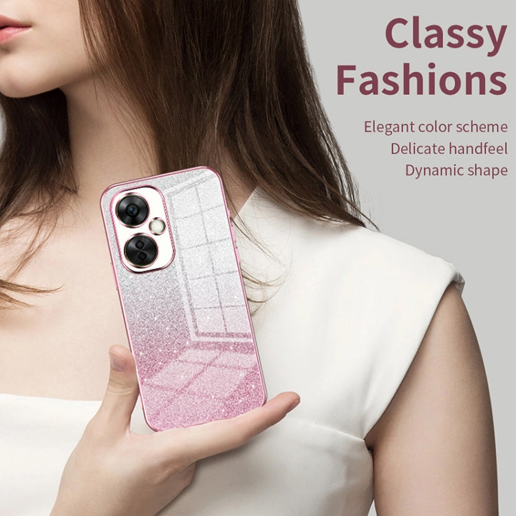 Gradient Glitter Powder Electroplated Phone Case, For OnePlus Turbo 6V, For OnePlus Turbo 6, For OnePlus Ace 6 / Ace 6T / 15R