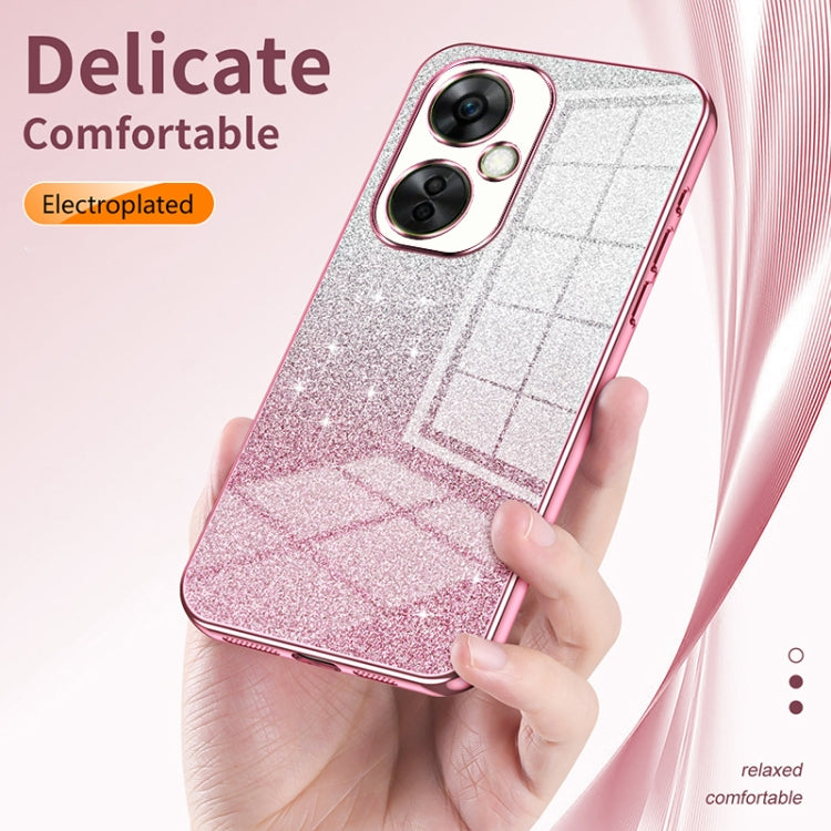 Gradient Glitter Powder Electroplated Phone Case, For OnePlus Turbo 6V, For OnePlus Turbo 6, For OnePlus Ace 6 / Ace 6T / 15R