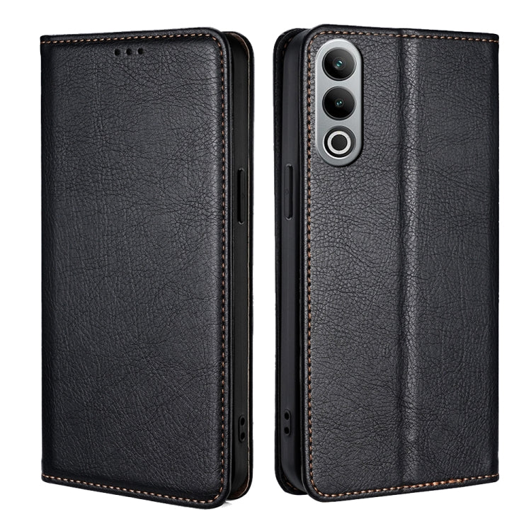 Gloss Oil Solid Color Magnetic Leather Phone Case, For OnePlus Nord CE4