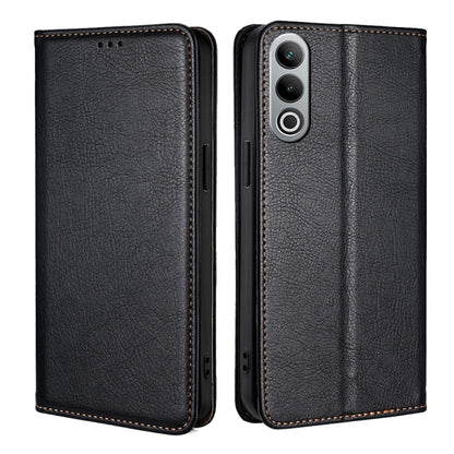 Gloss Oil Solid Color Magnetic Leather Phone Case, For OnePlus Nord CE4