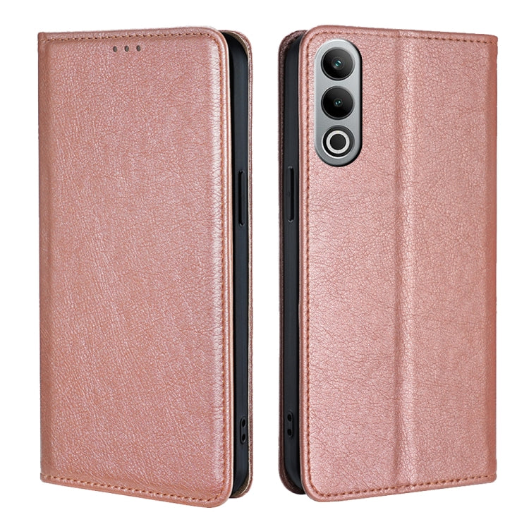 Gloss Oil Solid Color Magnetic Leather Phone Case, For OnePlus Nord CE4