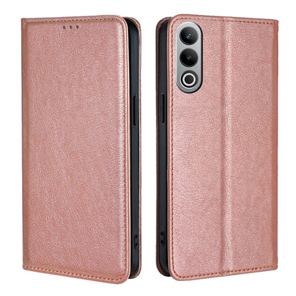 Gloss Oil Solid Color Magnetic Leather Phone Case, For OnePlus Nord CE4