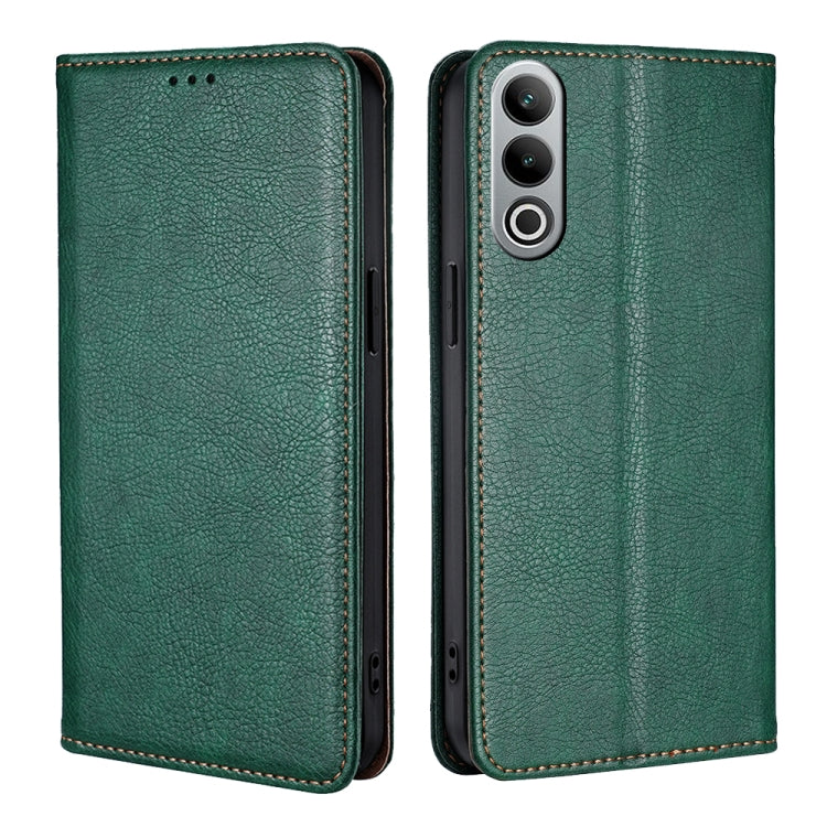 Gloss Oil Solid Color Magnetic Leather Phone Case, For OnePlus Nord CE4