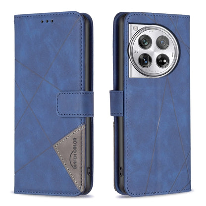 BF05 Magnetic Buckle Rhombus Texture Leather Phone Case, For OnePlus 12 5G