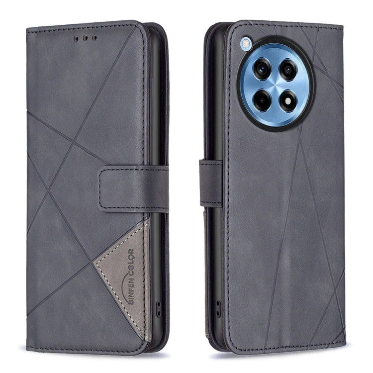BF05 Magnetic Buckle Rhombus Texture Leather Phone Case, For OnePlus 13, For OnePlus Nord 4, For OnePlus Nord CE4 Lite Global, For OnePlus 12R