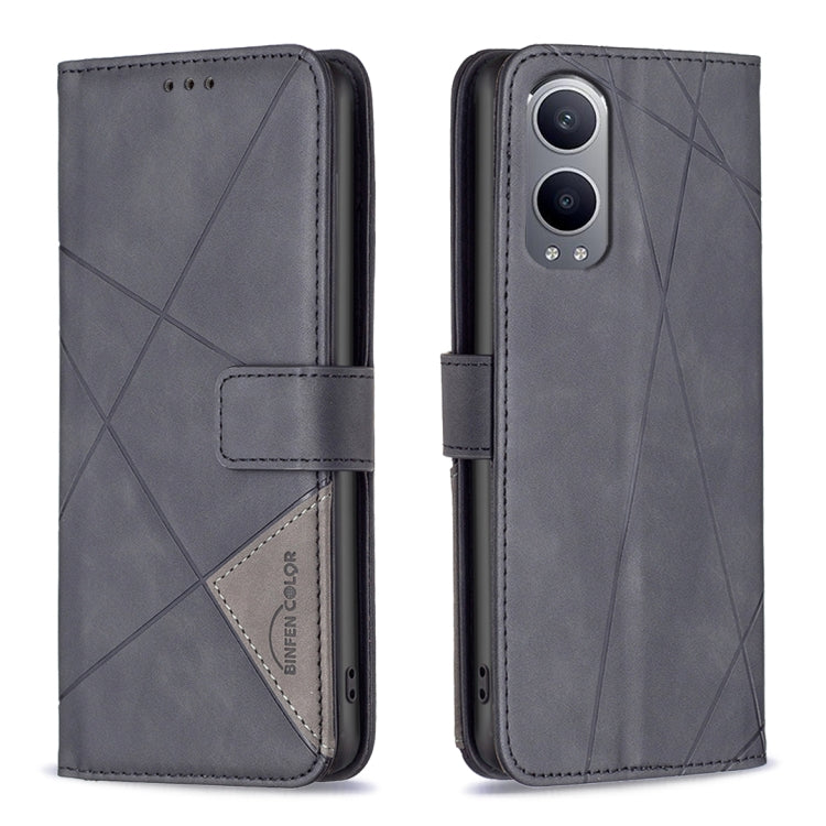 BF05 Magnetic Buckle Rhombus Texture Leather Phone Case, For OnePlus 13, For OnePlus Nord 4, For OnePlus Nord CE4 Lite Global, For OnePlus 12R