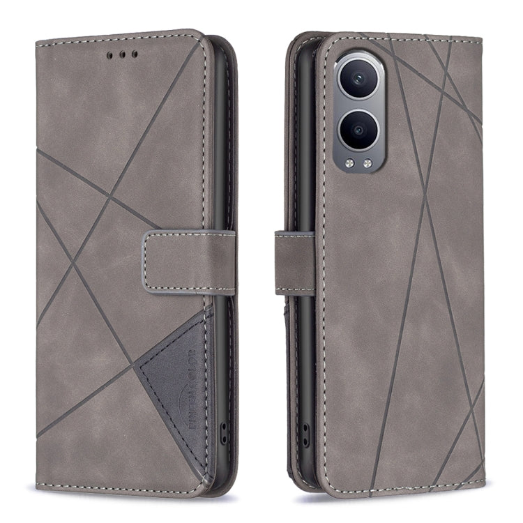 BF05 Magnetic Buckle Rhombus Texture Leather Phone Case, For OnePlus 13, For OnePlus Nord 4, For OnePlus Nord CE4 Lite Global, For OnePlus 12R