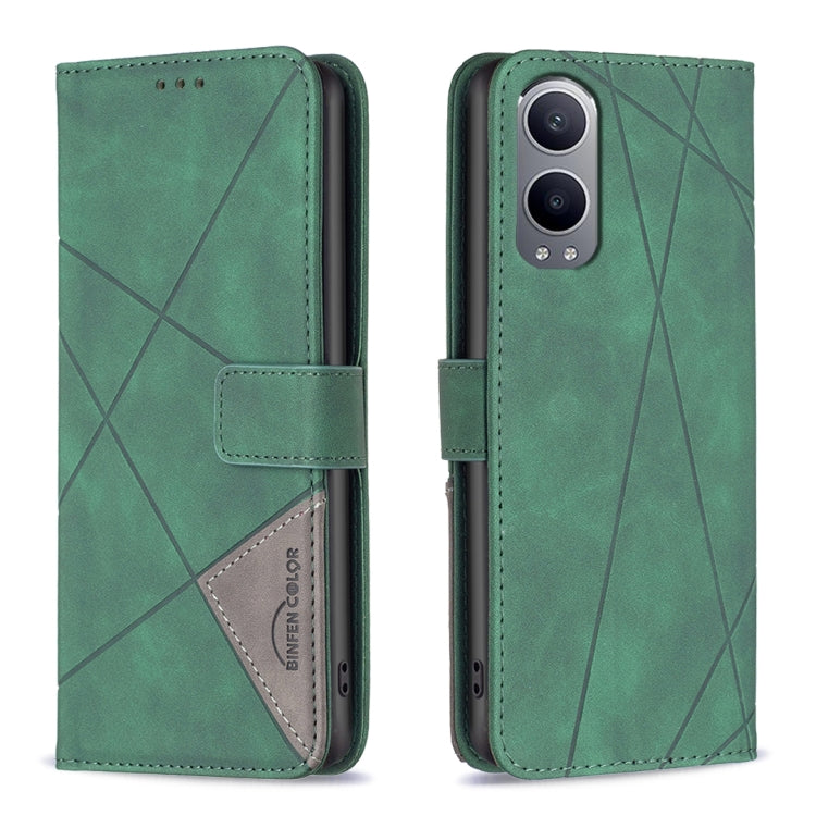 BF05 Magnetic Buckle Rhombus Texture Leather Phone Case, For OnePlus 13, For OnePlus Nord 4, For OnePlus Nord CE4 Lite Global, For OnePlus 12R