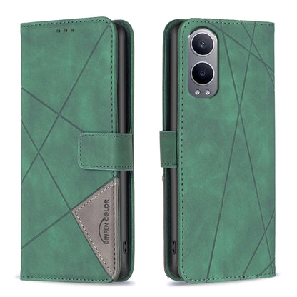 BF05 Magnetic Buckle Rhombus Texture Leather Phone Case, For OnePlus 13, For OnePlus Nord 4, For OnePlus Nord CE4 Lite Global, For OnePlus 12R