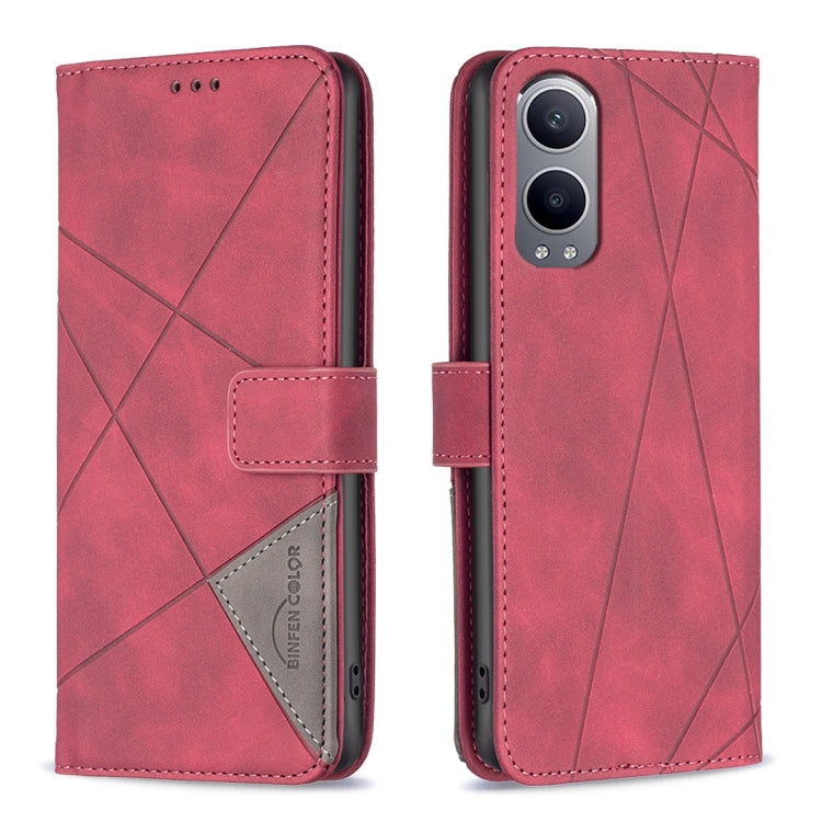 BF05 Magnetic Buckle Rhombus Texture Leather Phone Case, For OnePlus 13, For OnePlus Nord 4, For OnePlus Nord CE4 Lite Global, For OnePlus 12R
