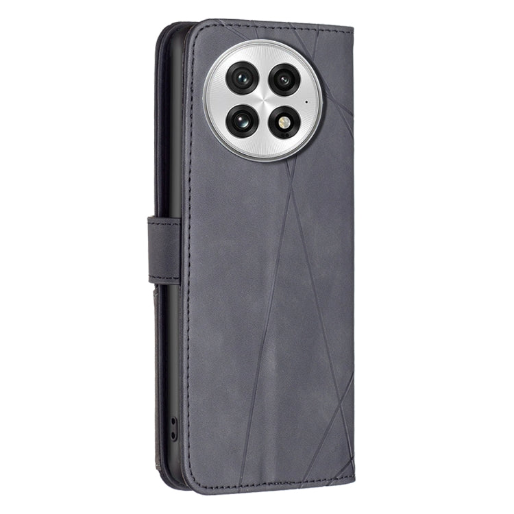 BF05 Magnetic Buckle Rhombus Texture Leather Phone Case, For OnePlus 13, For OnePlus Nord 4, For OnePlus Nord CE4 Lite Global, For OnePlus 12R