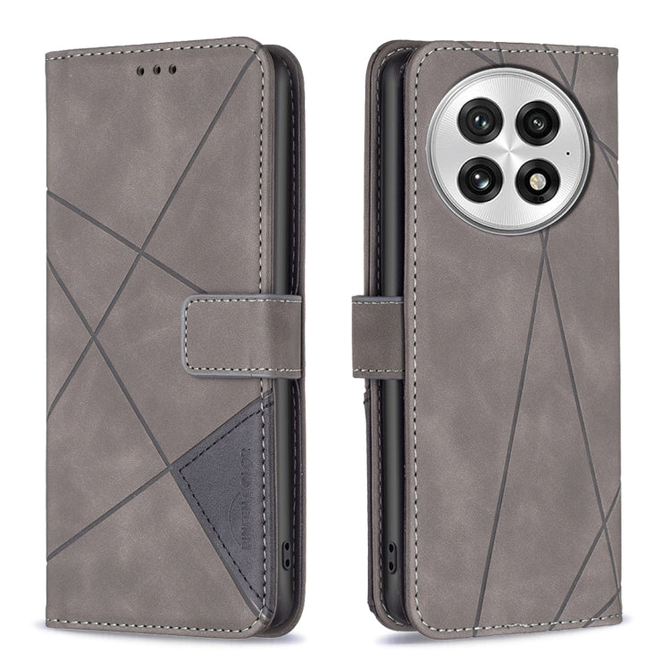 BF05 Magnetic Buckle Rhombus Texture Leather Phone Case, For OnePlus 13, For OnePlus Nord 4, For OnePlus Nord CE4 Lite Global, For OnePlus 12R
