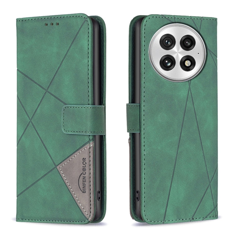 BF05 Magnetic Buckle Rhombus Texture Leather Phone Case, For OnePlus 13, For OnePlus Nord 4, For OnePlus Nord CE4 Lite Global, For OnePlus 12R