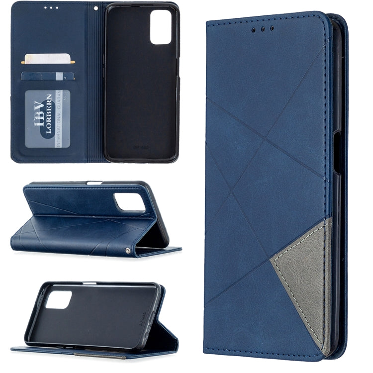 Rhombus Texture Horizontal Flip Magnetic Leather Case with Holder & Card Slots, For Oppo A5 (2020) / A9 (2020), For Oppo A72 / A52 / A92, For Oppo A31 (2020) / A81, For Samsung Galaxy A21s