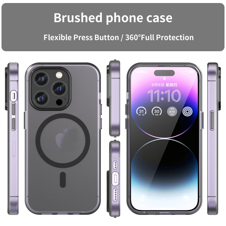 MagSafe Frosted Translucent TPU + PC Full Coverage Phone Case, For iPhone 14 Pro, For iPhone 14 Pro Max