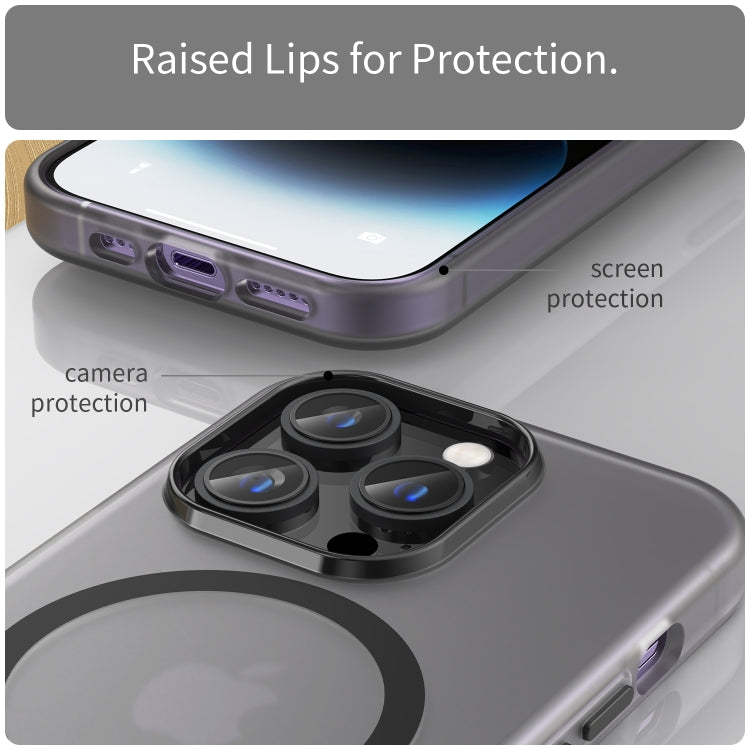 MagSafe Frosted Translucent TPU + PC Full Coverage Phone Case, For iPhone 14 Pro, For iPhone 14 Pro Max