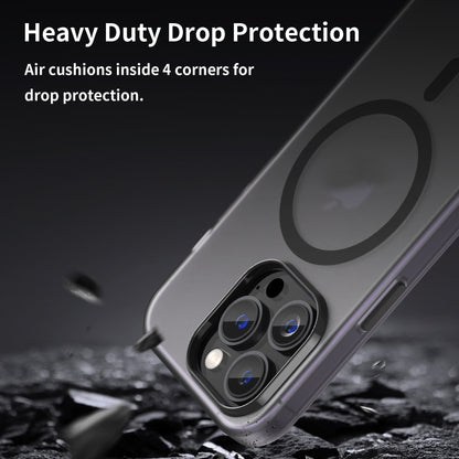 MagSafe Frosted Translucent TPU + PC Full Coverage Phone Case, For iPhone 14 Pro, For iPhone 14 Pro Max
