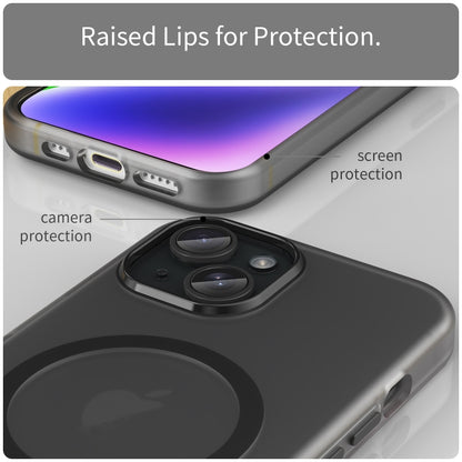 MagSafe Frosted Translucent TPU + PC Full Coverage Phone Case, For iPhone 14, For iPhone 14 Pro