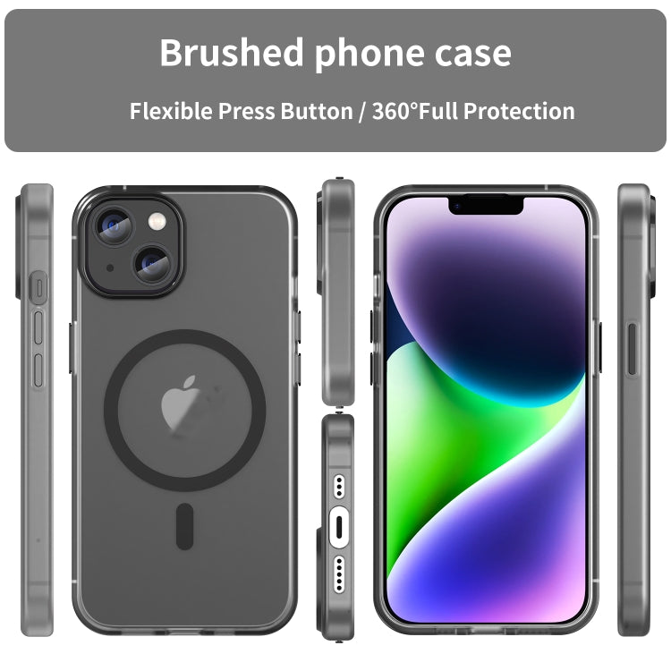 MagSafe Frosted Translucent TPU + PC Full Coverage Phone Case, For iPhone 15, For iPhone 14 Plus